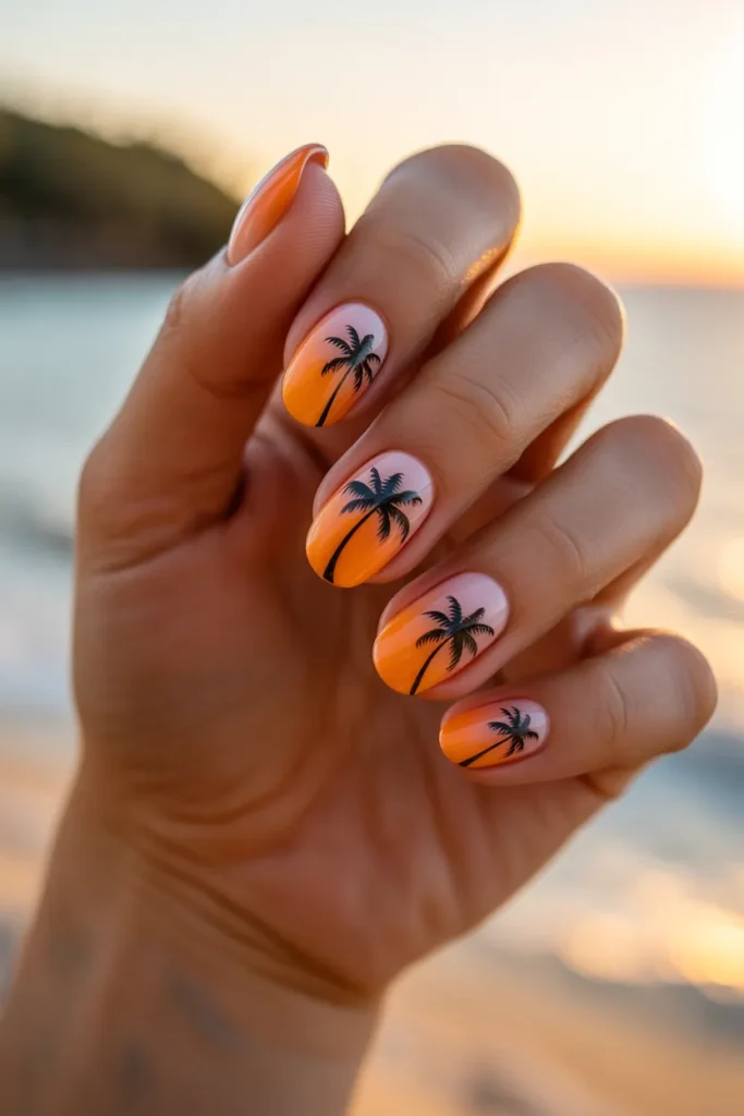 Tropical Palm Tree Silhouettes