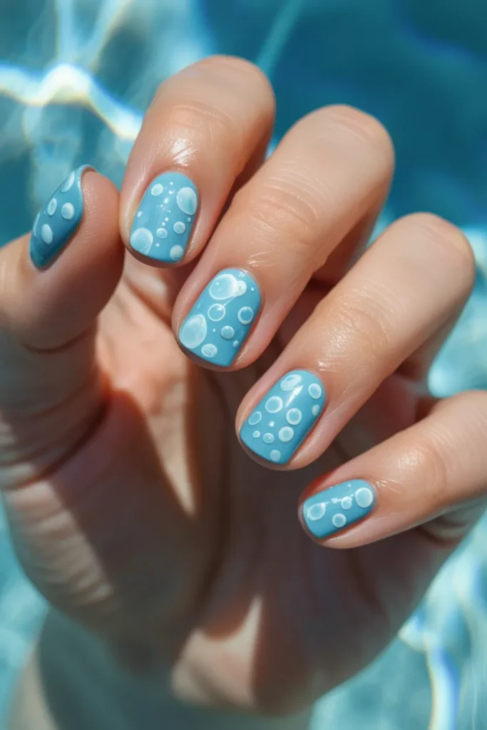 Underwater Bubbles with Light Blue Base