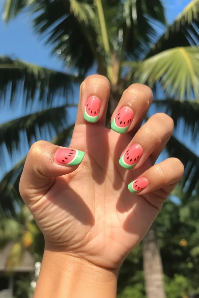 Watermelon Nail Art