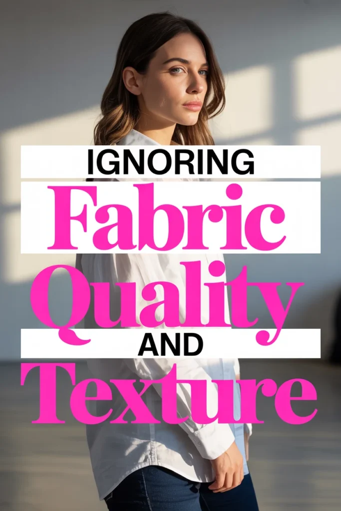 Mistake #1: Ignoring Fabric Quality and Texture (The Biggest Culprit)