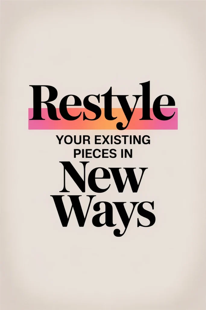 Restyle Your Existing Pieces in New Ways
