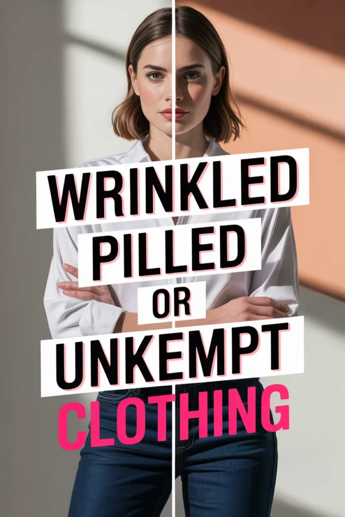 Mistake #3: Wrinkled, Pilled, or Unkempt Clothing