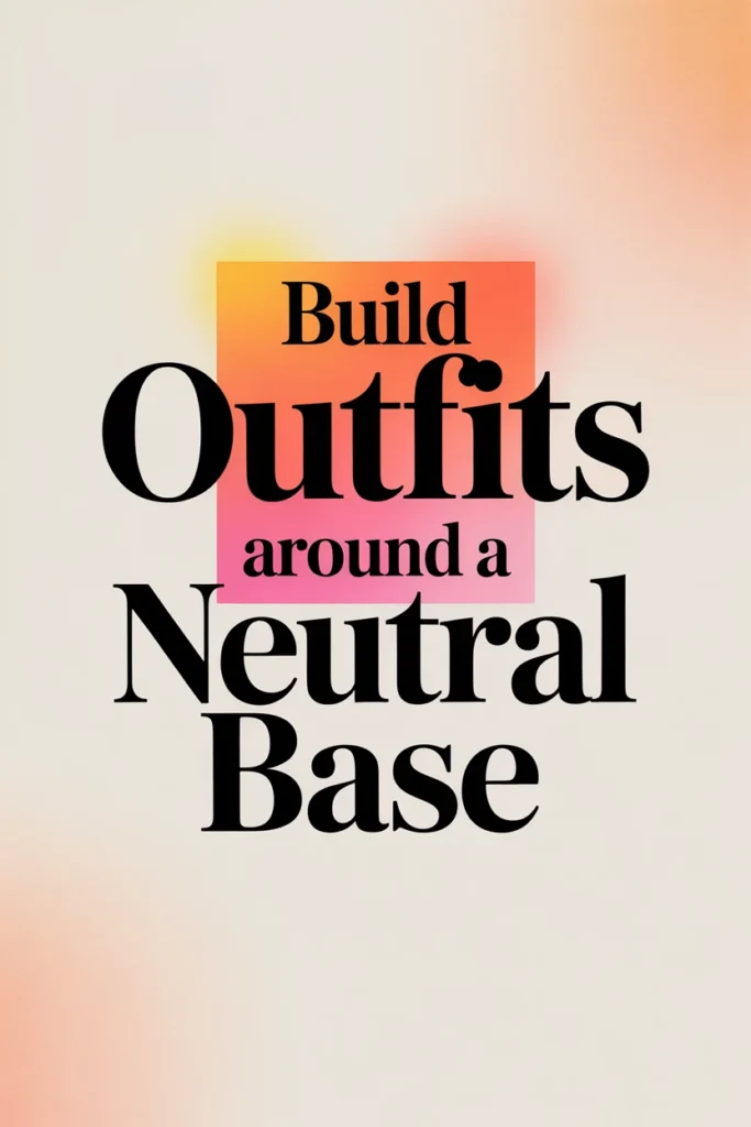 Build Outfits Around a Neutral Base