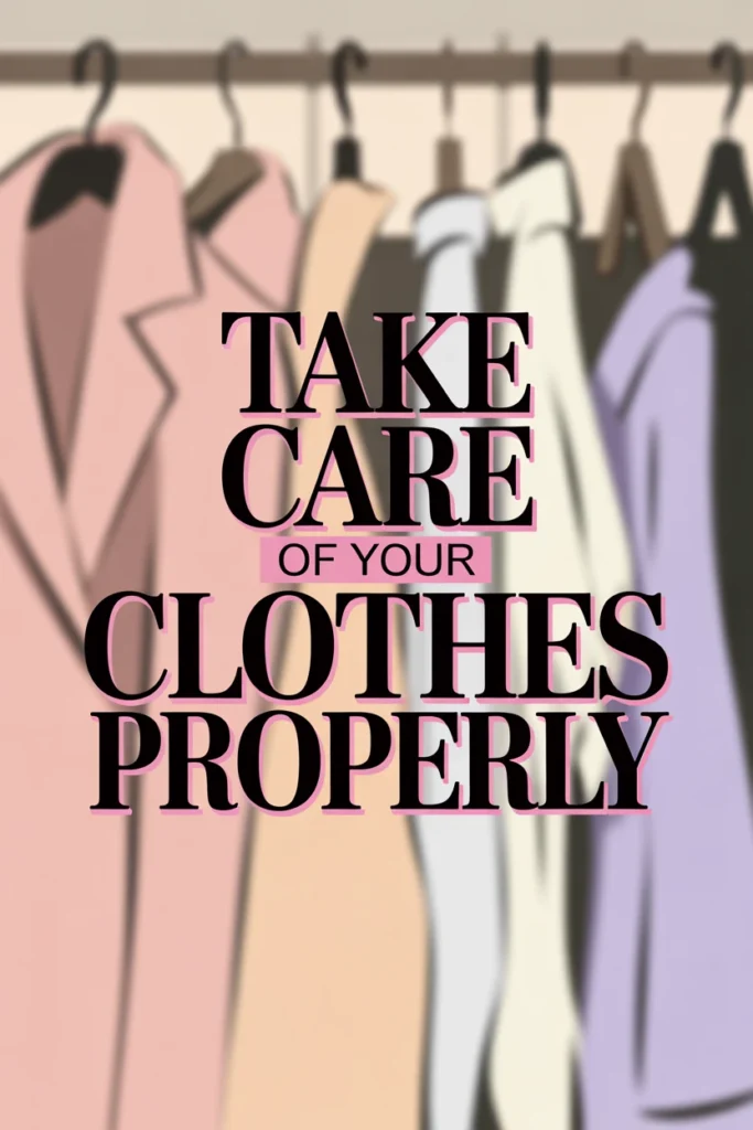Take Care of Your Clothes Properly